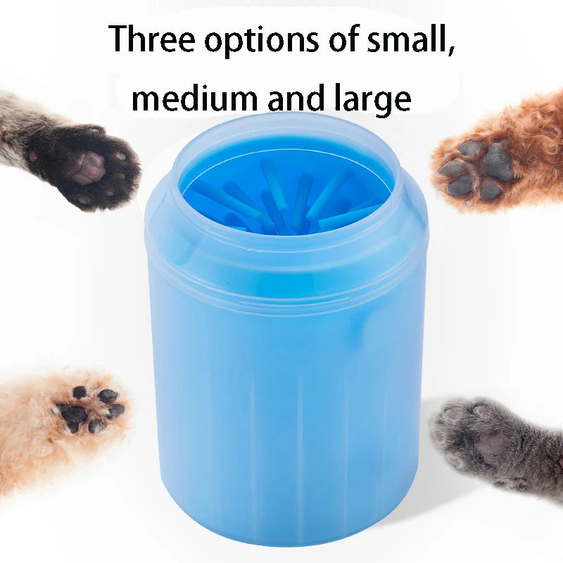 Dog Paw Cleaner Cup Soft Silicone Combs Portable