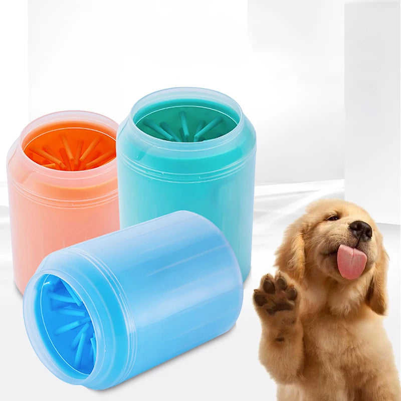 Dog Paw Cleaner Cup Soft Silicone Combs Portable